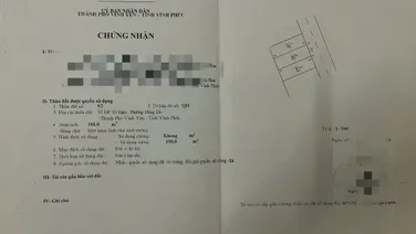 Bán lô đất 108m full thổ cư, cạnh nhà văn hóa TDP Tô Hiệu phường Đống Đa Vĩnh Yên Vĩnh Phúc