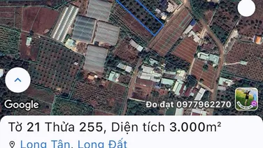 BÁN 3 SÀO (3000M2) ĐẤT TRUNG TÂM XÃ LONG TÂN GIÁ 9TỶ, CƠ HỘI ĐẦU TƯ SINH LỜI CAO