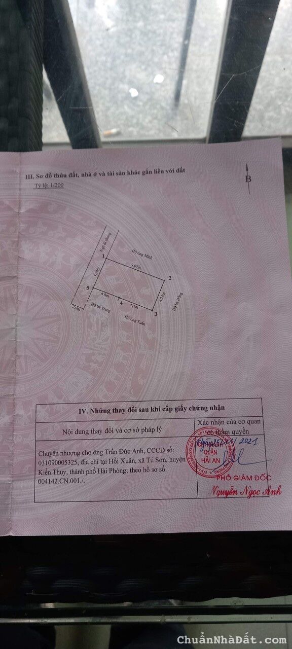 Bán nhanh lô đất 43m2 giá 820tr/m2 ngõ 32 Cát Khê , Tràng Cát, Hải An