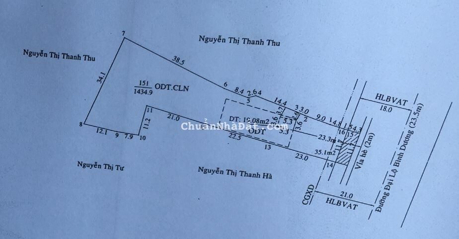 ĐẤT MẶT TIỀN ĐẠI LỘ BÌNH DƯƠNG, P.HIỆP AN, TP.THỦ DẦU MỘT, CHÍNH CHỦ, Liên hệ: 0794355090