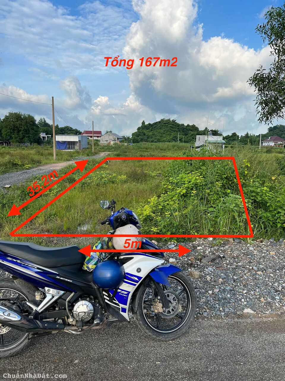 Lô Đất Nền Sẵn Sổ Mặt Tiền Đường Nhựa Mới Cách UB Châu Pha 1,8KM