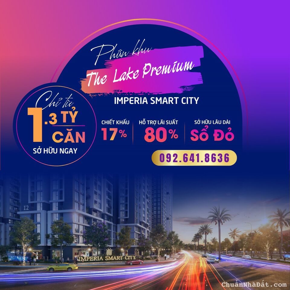 Cơ hội sở hữu lâu dài căn hộ The Lake Premium đẳng cấp tại Imperia Smart City