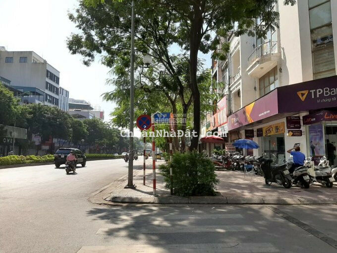 Bán đất phố Nguyễn Văn Huyên 202m2, mặt tiền 11m, ô tô tránh, kinh doanh cho thuê tốt, 1 nhà ra phố