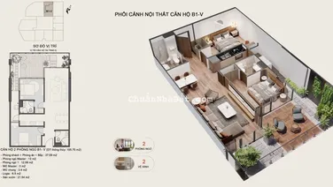 Bán căn hộ cao cấp 2PN trung tâm quận Đống Đa, cạnh Vincom Phạm Ngọc Thạch, đảm bảo chỗ đỗ ô tô