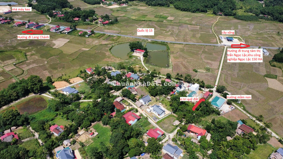 CẦN BÁN NHANH lô đất thổ cư 108m2 full thổ cư đối diện trường mầm  tại xã Mỹ Tân Ngọc Lặc  chỉ 310t