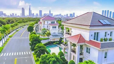 Bán biệt thự vòng cung Sala Quận 2, DT đất khoảng 500-600m2, sân vườn + hồ bơi riêng