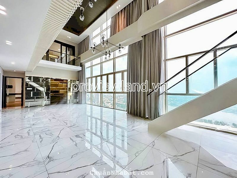 Cho thuê căn hộ Penthouse The Vista, Tháp T4, view sông, 450m2, 3 tầng, 4PN