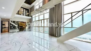 Cho thuê căn hộ Penthouse The Vista, Tháp T4, view sông, 450m2, 3 tầng, 4PN