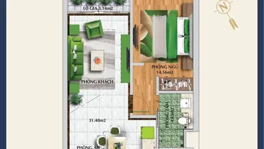 Bán căn hộ quận Ba Đình 1pn 54m BRG 16 Láng Hạ tầng cao view phố đẹp