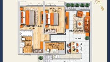 Căn góc 2pn 82m2 BRG 16 Láng Hạ thoáng đẹp, giá tốt, bàn giao full nội thất liền tường