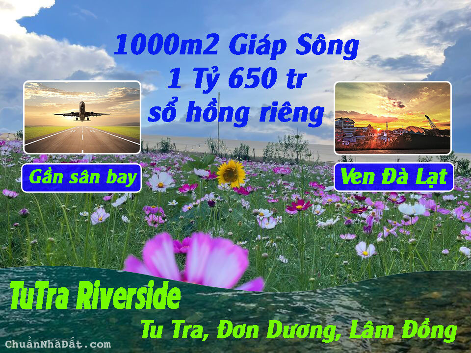 ĐẤT SÀO NGHỈ DƯỠNG GIÁP SÔNG ĐA NHIM, GẦN SÂN BAY, VEN ĐÀ LẠT. GIÁ RẺ NHẤT KHU VỰC