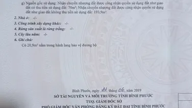 Ra gấp lô đất đẹp gần Vincom ,Ngã tư Chơn Thành