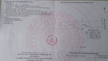 Đất Tân Lập, Bắc Tân Uyên, Bình Dương diện tích 764,3m2 /giá 3.7 tỷ.