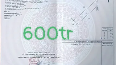 139m2 thổ cư 100% tại Định Quán, Gần Trung tâm Huyện, Gần Quốc lộ 20, giá 600 triệu
