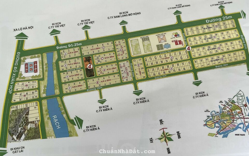  Đặc biệt bán đất nền KDC Nam Long,đường D3,P.Phước Long B, Quận 9,TP.Thủ Đức