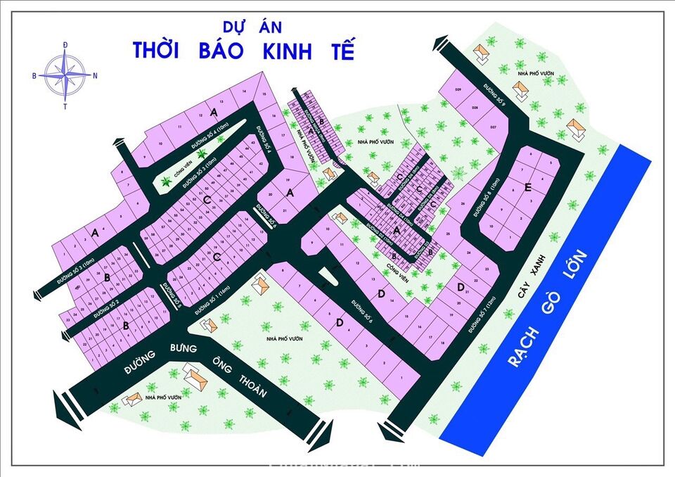 Săn ngay đất nền KDC Thời Báo Kinh Tế,Bưng Ông Thoàn,P.Phú Hữu,Q9,diện tích 452m2 giá 42tr/m2
