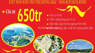 ĐẤT NỀN SỔ ĐỎ - KHU DU LỊCH - SUN GROUP - HÒA BÌNH