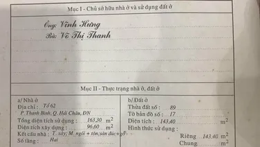 Ngân hàng thanh lý nhà 3 tầng, kiệt 4m đầu đường Ông Ích Khiêm.