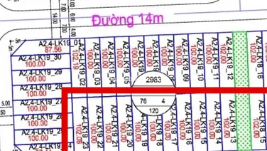 Chính chủ gửi bán lô liền kề A2.4 lk19 ô 2x gần ngã tư, giá đầu tư tại KDT Thanh Hà Cienco 5