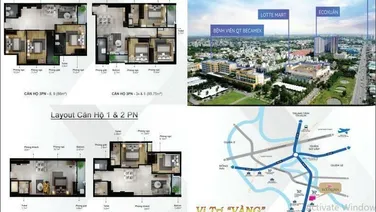 Bán căn hộ 3PN liền kề Lotter Mart và BV quốc tế Becamex