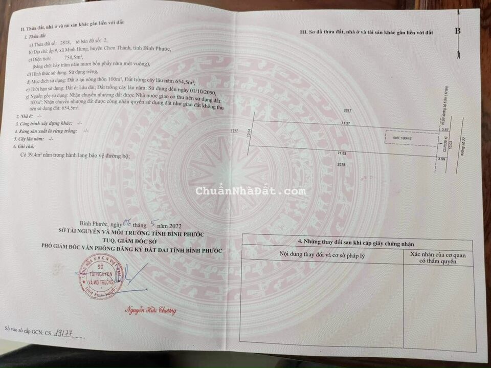 Chinh chủ cần bán lô đất xát KDC Đại Nam Bình Phuoc .Dt 710m2 giá 1ty