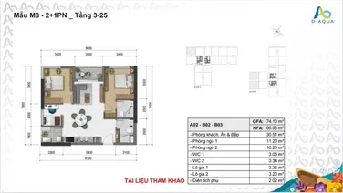 Khách cần ra căn 2PN+ view mặt tiền và nội khu