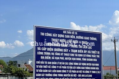  Chính chủ bán đất gần khu TĐC cao tốc Vân Phong Nha Trang