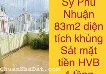 HXH Lê Văn Sỹ Phú Nhuận, sát mặt tiền, 4 tầng BTCT 3PN, 83m2 DT khủng, chỉ 14 tỷ