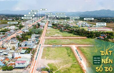 Cần bán lô đất 140m2 full thổ cư đường 12m tại thị xã Đông Hòa, Phú Yên.