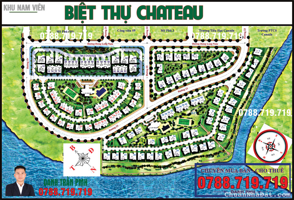 BÁN Biệt Thự compound CHATEAU Villa 667m2 giá 210 tỷ LH 0788719719 DANH TRẦN PMH