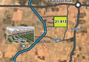 Sổ hoa hậu 3 mặt tiền đường liền kề liên huyện kênh nước đang đổ nhựa và trong khu Farm dưa lưới !