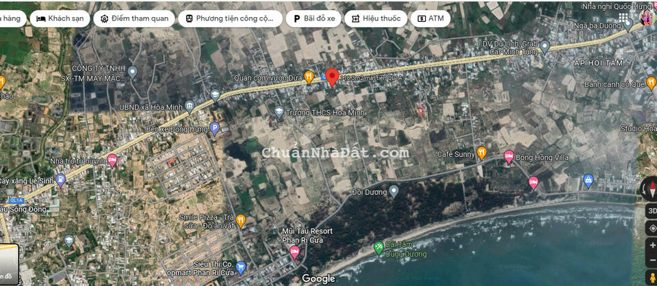 Bán đất thổ cư 100% mặt tiền quốc lộ 1A, cách biển 1km, giá chỉ 1,4 tỷ cho 116m2 Lh 0938677909 zalo