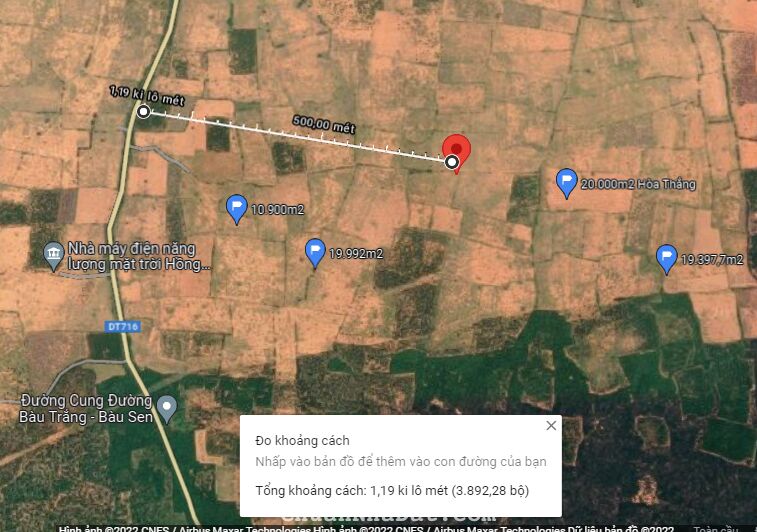 Bán 1,2ha đất Hòa Thắng 170k/m2, cách đường tỉnh 716 chỉ 1km, đối diện khu trang trại Văn Minh