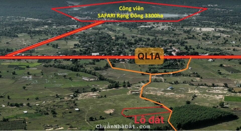 Bán 2730m2 đất vườn sổ sẵn chỉ 680 triệu, đường ô tô hiện hữu, gần QL1A, KDL Safari