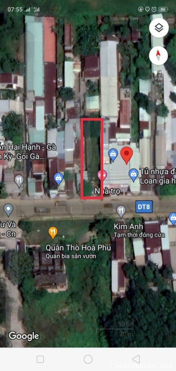 Bán Lô Đất Mặt Tiền Tỉnh Lộ 8 Trung An Củ Chi