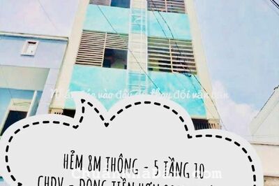 NGAY ĐHCT - GẦN AEON MALL - HẺM 7M SÁT MẶT TIỀN- DÒNG TIỀN HƠN 30TR - 5 TẦNG 10CHDV GIÁ NHỈNH 8TỶ