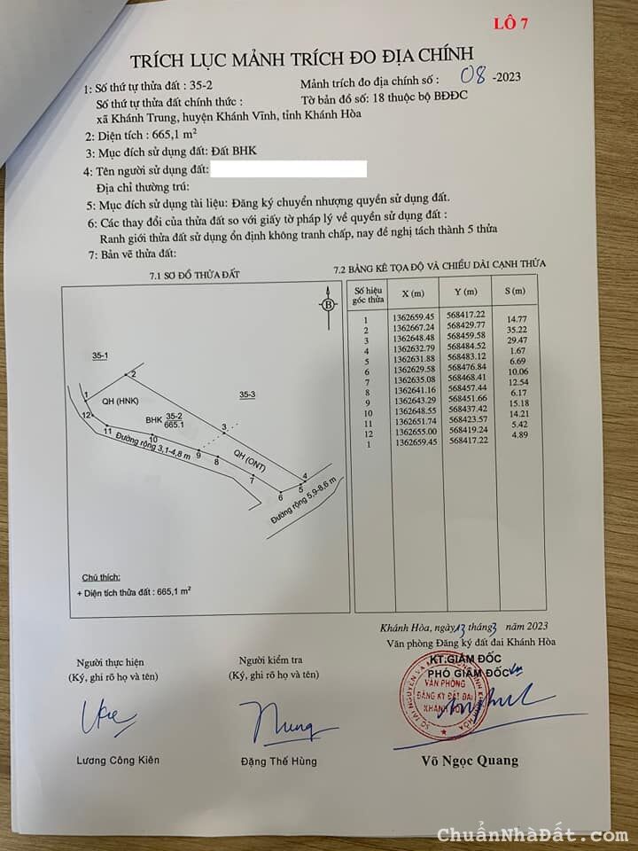 Bán đất vườn giá rẻ Khánh Trung