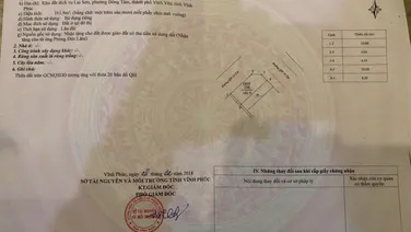 Bán đất dịch vụ Lai Sơn, Đồng Tâm, Vĩnh Yên, Vĩnh Phúc