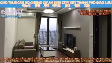 (Chung Cư An Bình City KĐT TPGL) Cho Thuê Căn 3 Ngủ Full Nội Thất Diện Tích 89m Giá Thuê Linh Động.