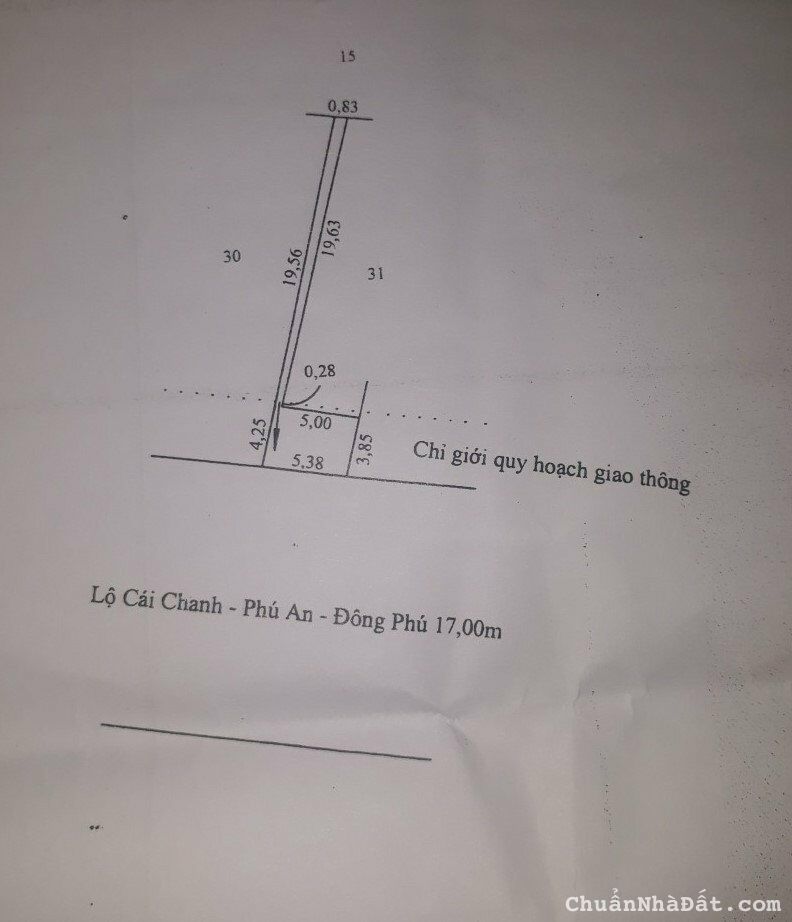 750 TRIỆU: 133,6m2 đất lộ nhựa 5,5m cách Căn Nhà Màu Tím