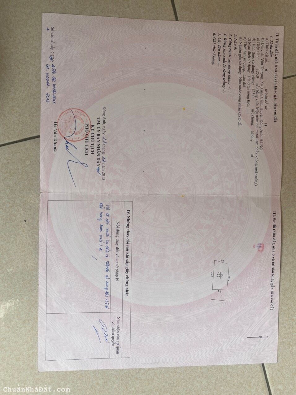 chính chủ gửi bán 62,5m văn thượng, xuân canh, đông anh, hn giá công khai 45tr/m