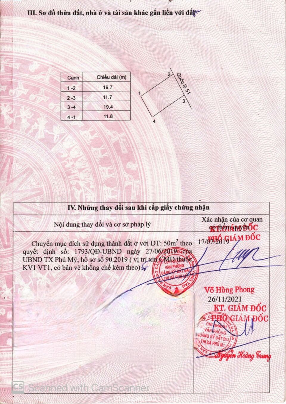 Bán nhanh lô 2 mt QL 51,Tân Hòa -Phú Mỹ Bà Rịa Vũng Tàu 