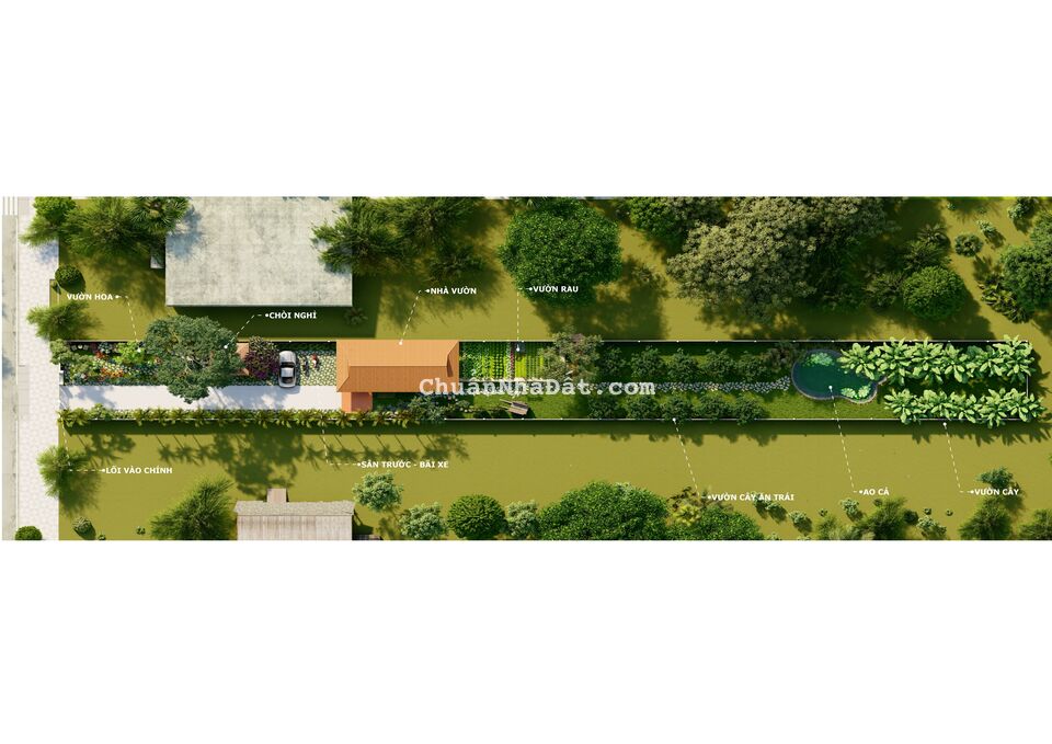 Bán đất làm nhà vườn nghỉ dưỡng - ngang 10 dài 46
