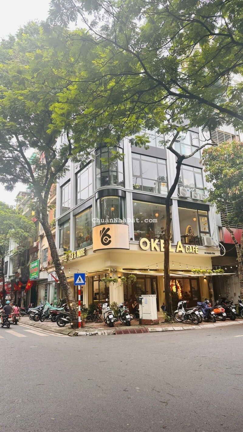 BÁN NHÀ TOÀ NHÀ MẶT PHỐ NGHĨA TÂN, CẦU GIẤY. 53MX5, MT 15M, GIÁ 45 TỶ  LÔ GÓC HAI MẶT PHỐ   