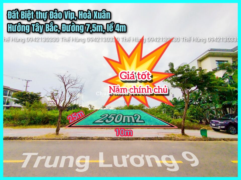 Bán đất Biệt thự Đảo Vip Hoà Xuân, Đà Nẵng