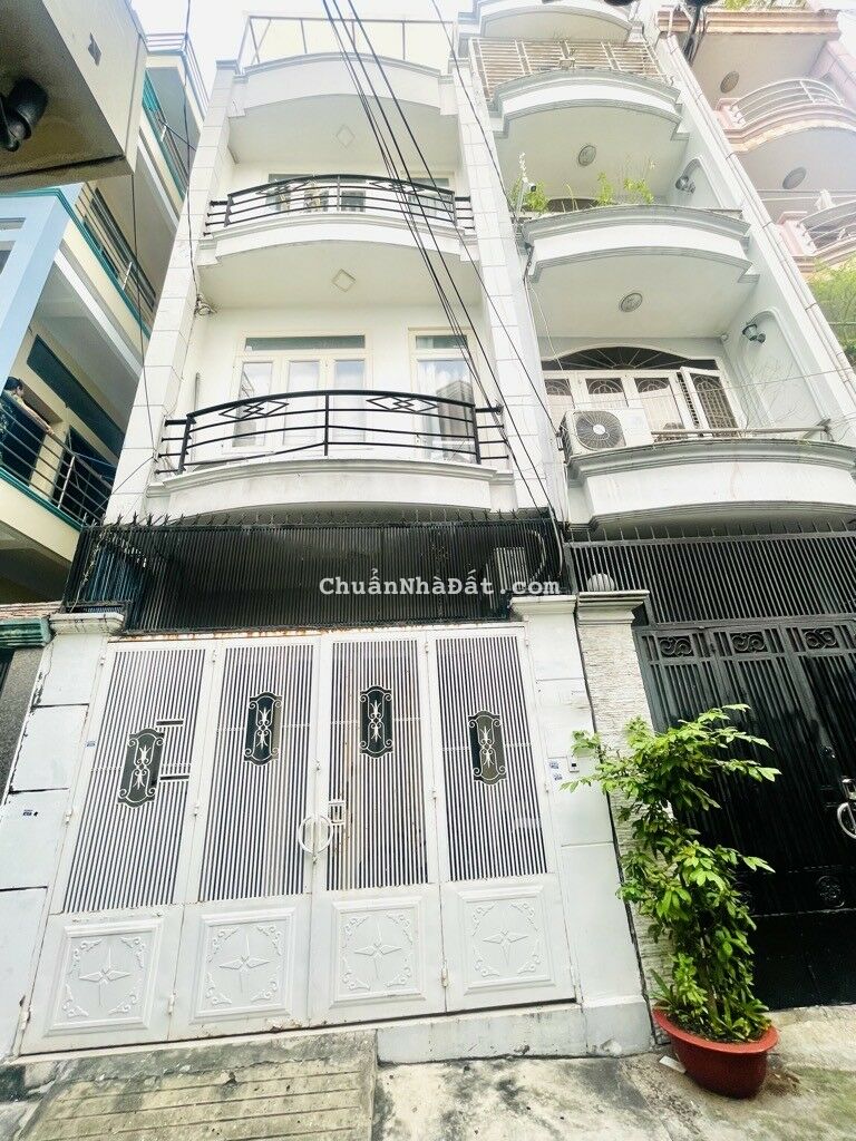 HẺM XE HƠI 5M HỒ VĂN HUÊ, PHÚ NHUẬN, 4 TẦNG CÓ KC Ở NGAY. GIẢM 350TR CHỈ CÒN 7.5T TL 