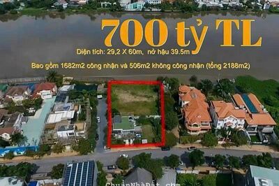 Khuôn Đất Lớn Trực Diện Sông Sài Gòn DT 2200m MT Nguyễn Văn Hưởng p.Thảo Điền Quận 2