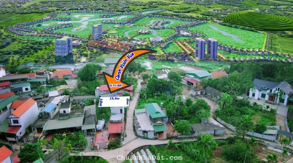 (Cực hiếm) Bán đất gần Vườn Vua 130m2 MT 8m NỞ HẬU 10M, xây nhà cực vượng, Chỉ 730 triệu