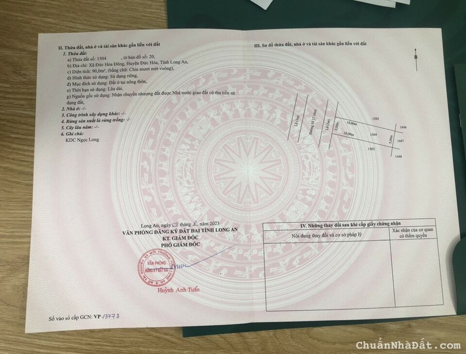 Sang lô 90m2 - đường 20 - KDC Hạnh Phúc - Tl10 - Giá 1.7 tỷ - SHR