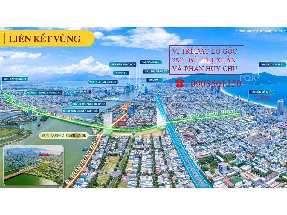 1 Lô Duy Nhất- Lô góc 2 MT Bùi Thị Xuân và Phan Huy Chú. Ngay cầu Trần Thị Lí. 13.xx Tỷ